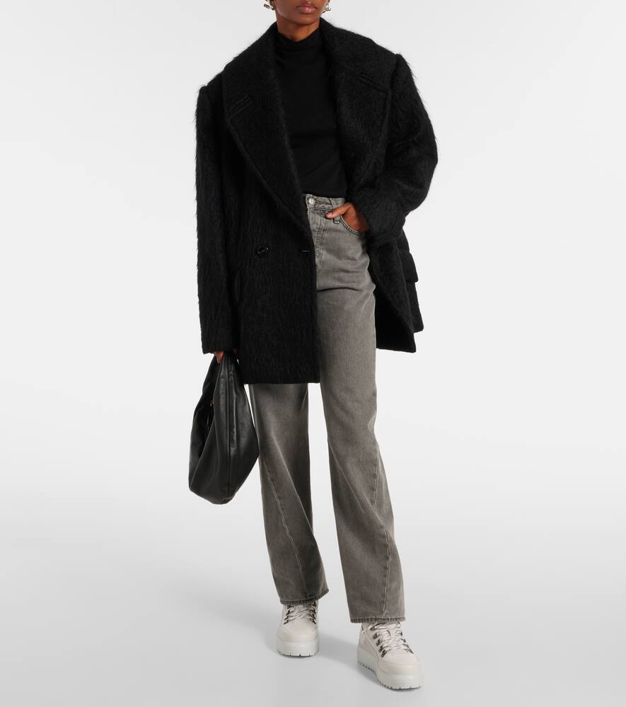 Bogner Shearling-trimmed leather boots