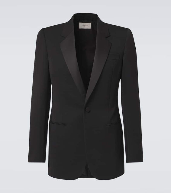 Saint Laurent Wool grain de poudre tuxedo jacket