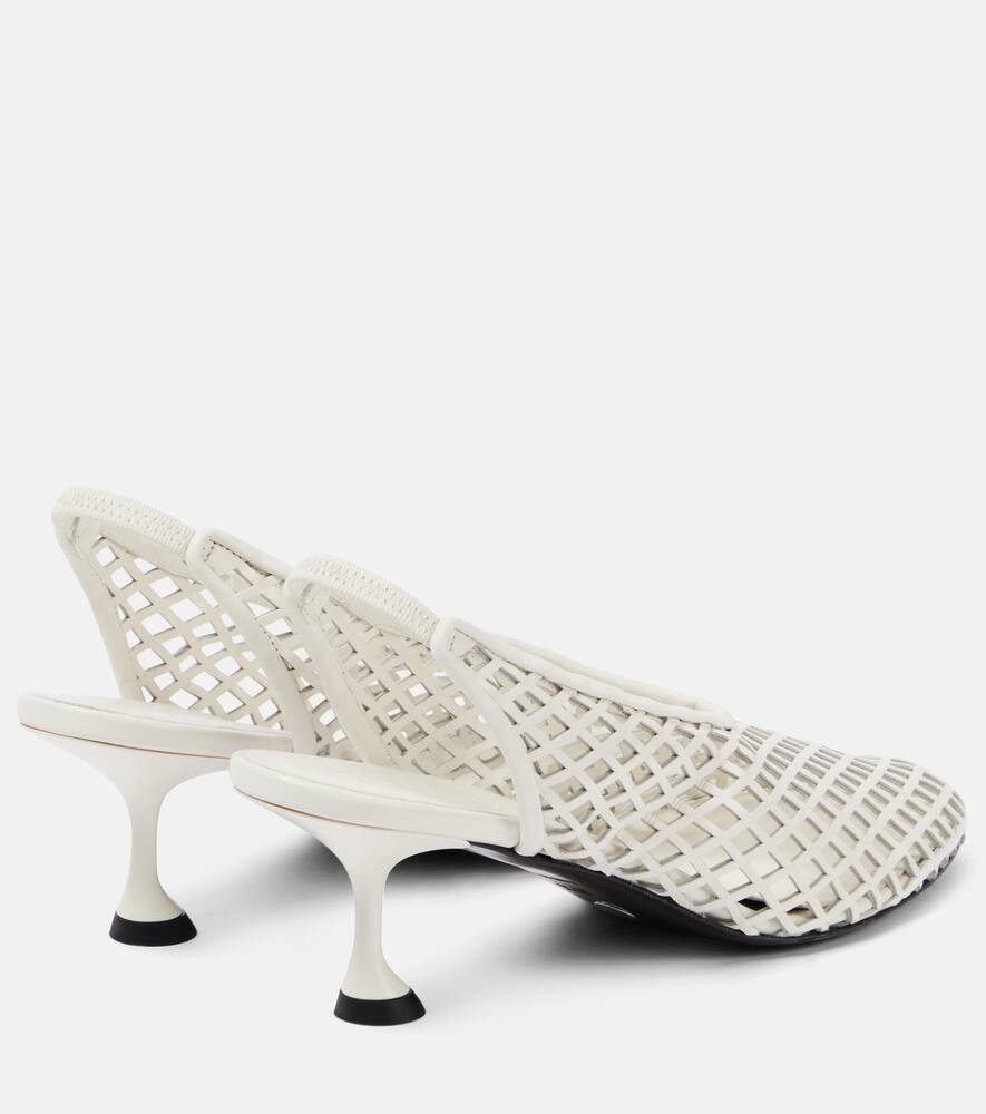 Proenza Schouler Tee leather mesh slingback pumps