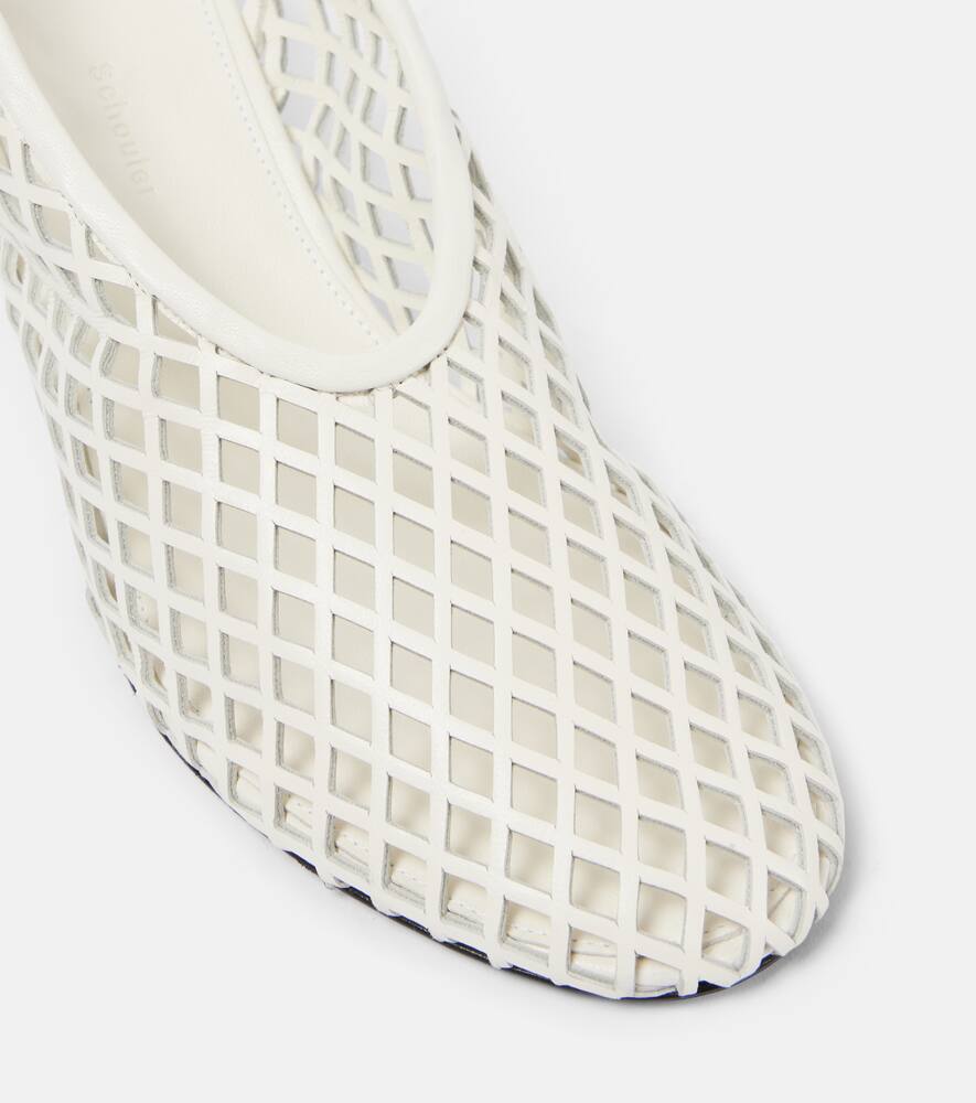 Proenza Schouler Tee leather mesh slingback pumps