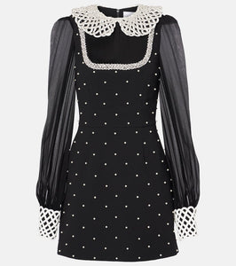 Rebecca Vallance Alivia embellished cr√É¬™pe minidress