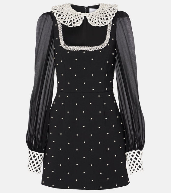 Rebecca Vallance Alivia embellished cr√É¬™pe minidress