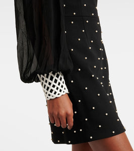 Rebecca Vallance Alivia embellished cr√É¬™pe minidress
