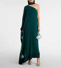 Taller Marmo Betsy Spirito one-shoulder silk maxi dress