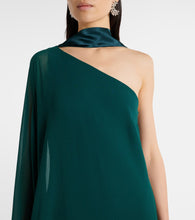 Taller Marmo Betsy Spirito one-shoulder silk maxi dress