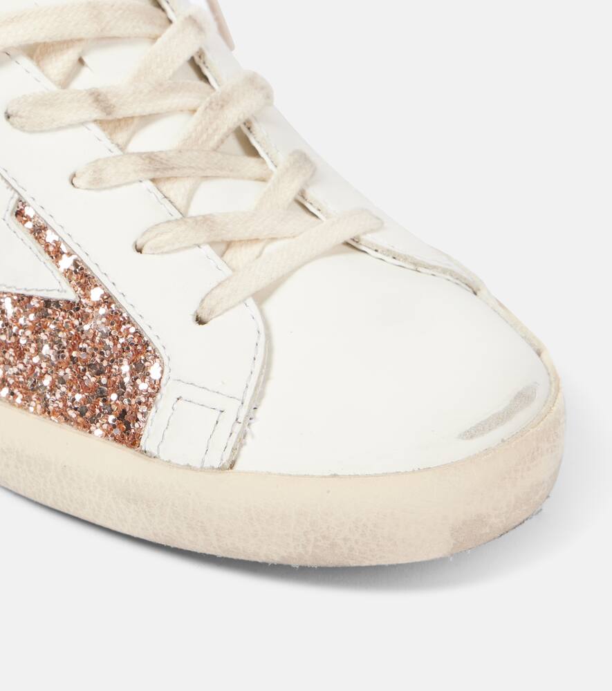 Golden Goose Super-Star glitter leather sneakers