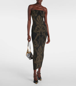 Wolford x Etro lam√É¬© jacquard midi dress
