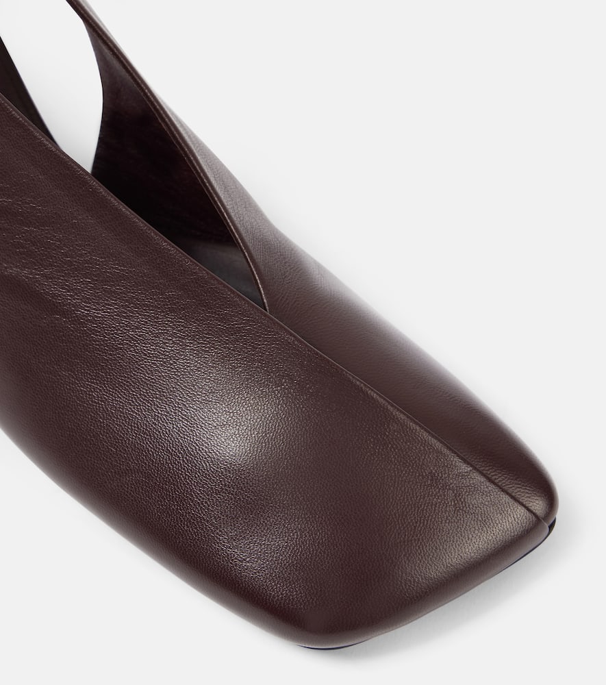 Jil Sander Leather slingback pumps