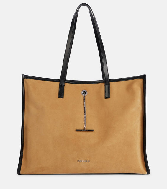 Alexander McQueen Pendant Large suede shopper. Shop Alexander McQueen Tote Bags for women now.