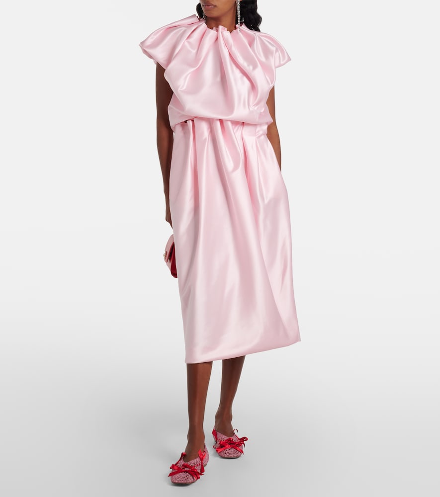 Simone Rocha Bow-detail crochet ballet flats
