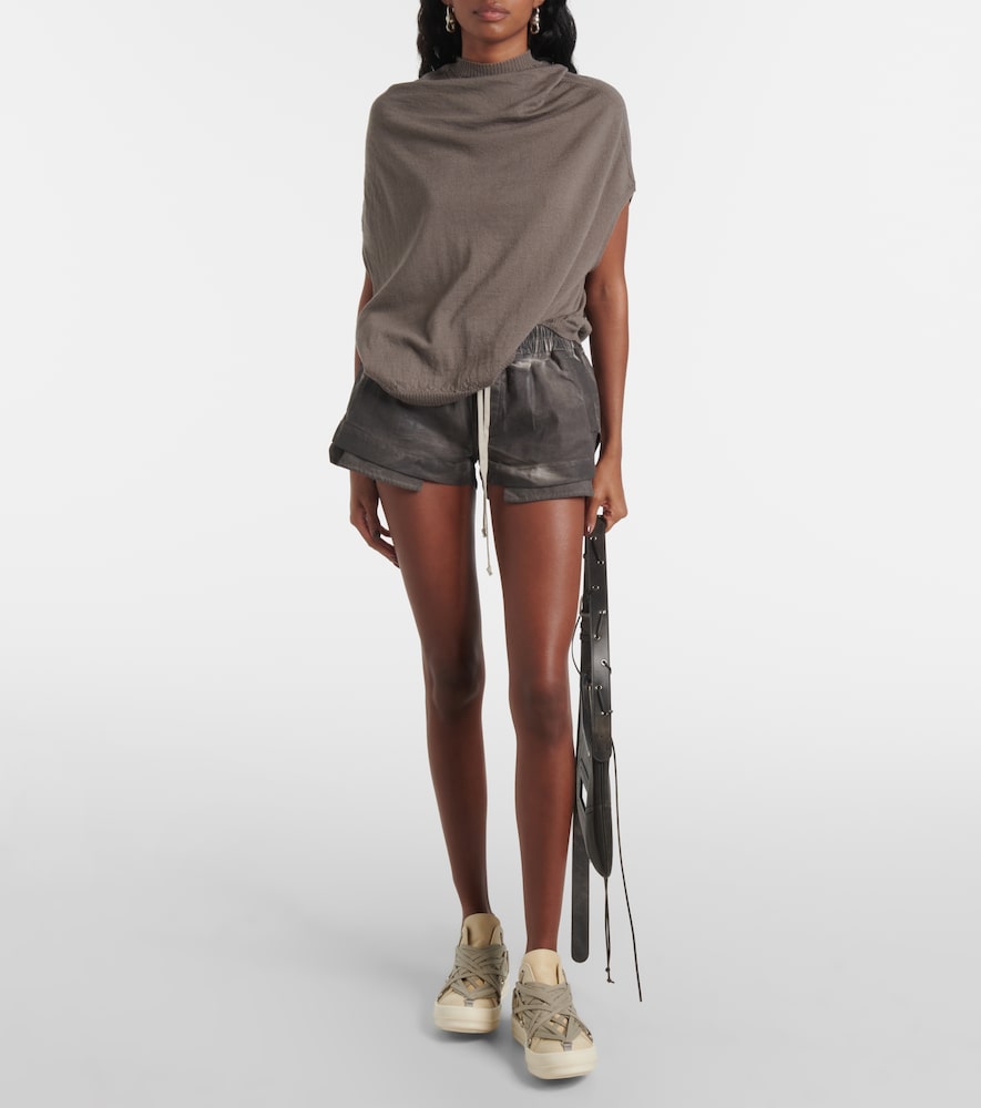 Rick Owens Hollywood Megalace suede sneakers