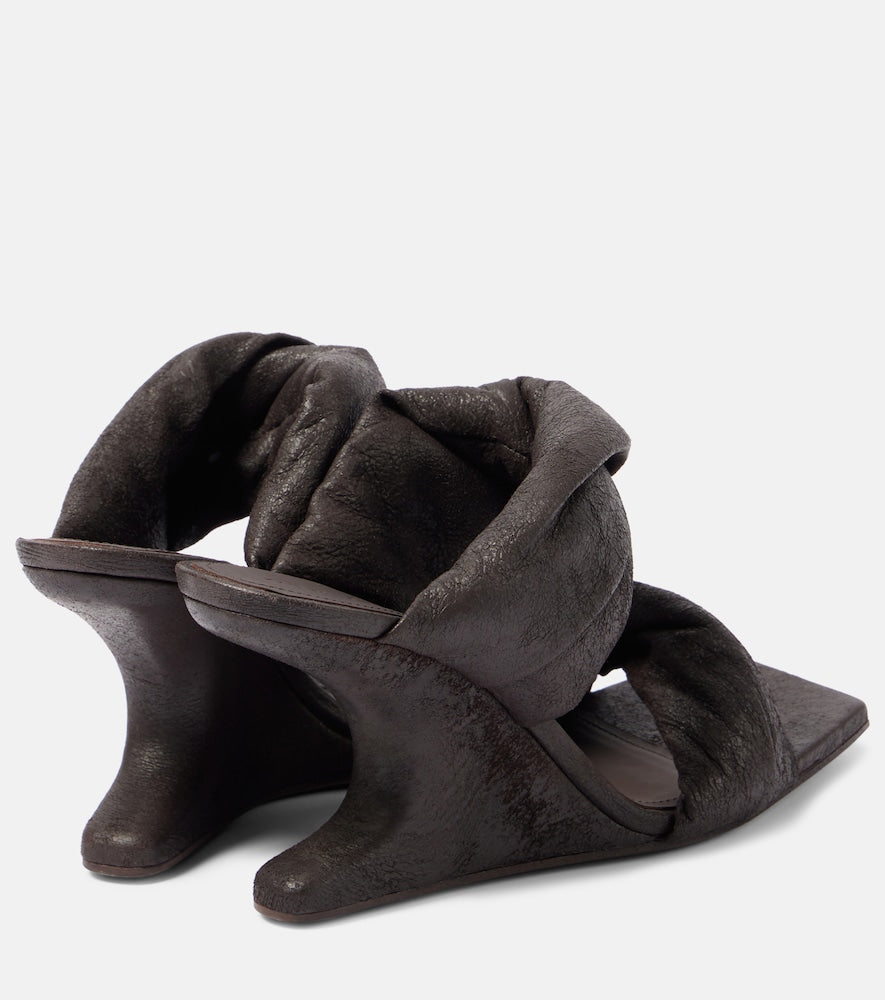 Rick Owens Twisted Cantilever 80 leather mules
