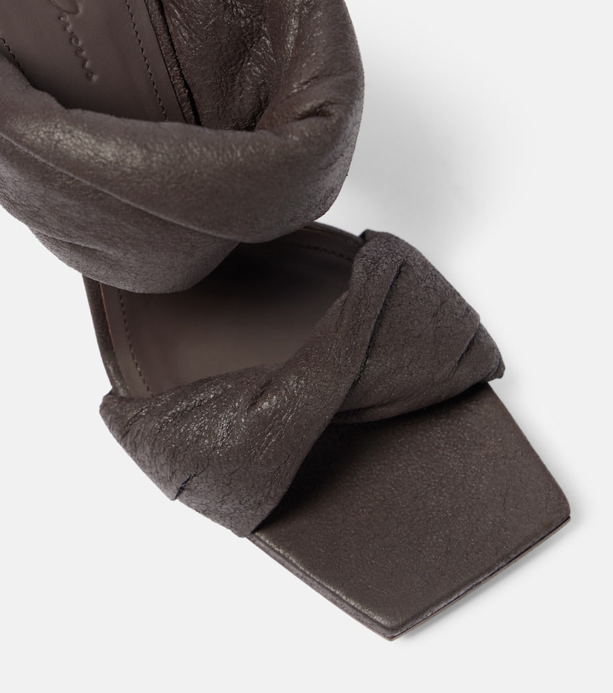 Rick Owens Twisted Cantilever 80 leather mules