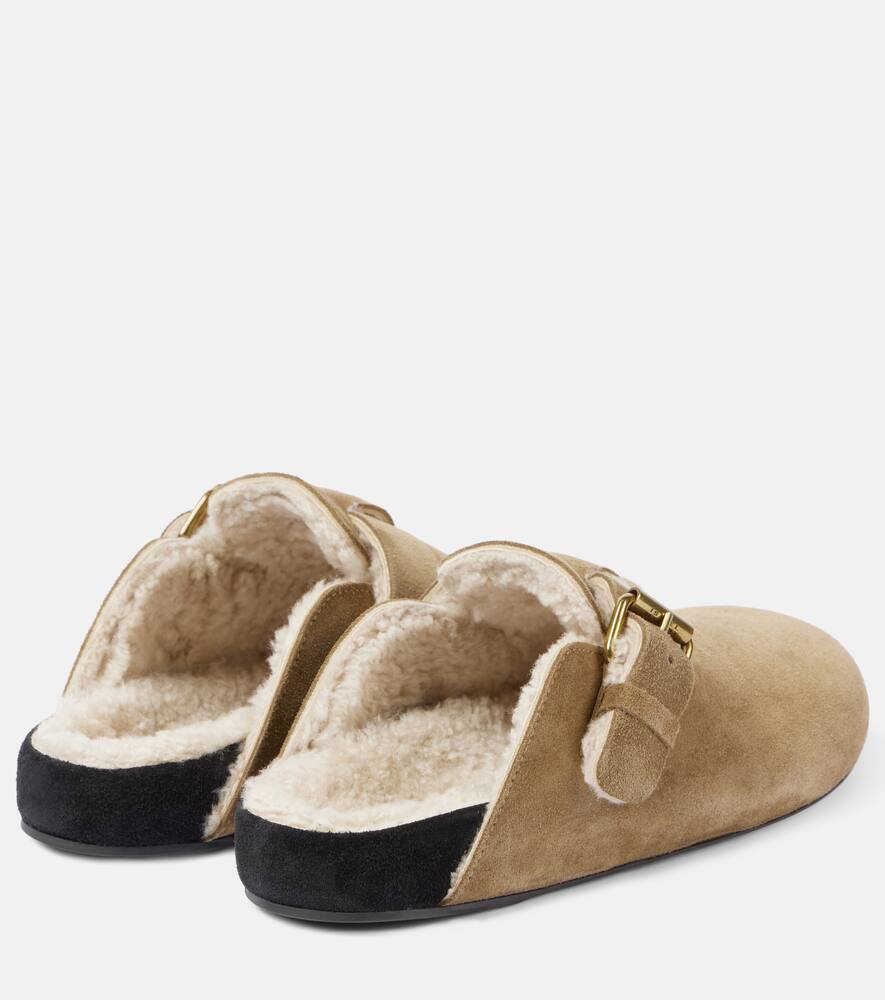 Isabel Marant Mirvin shearling-lined suede clogs