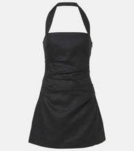 SIR Halter neck linen minidress