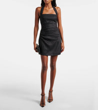 SIR Halter neck linen minidress