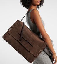 JW Anderson Loafer Large suede tote bag