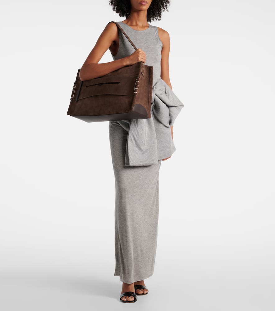 JW Anderson Loafer Large suede tote bag