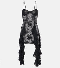 Oseree Ruffled lace minidress