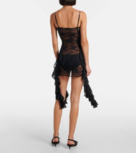 Oseree Ruffled lace minidress