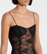 Oseree Ruffled lace minidress