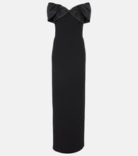 Rebecca Vallance Athena caped cr√É¬™pe gown