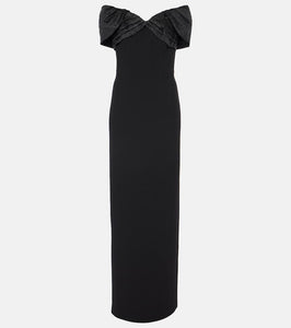 Rebecca Vallance Athena caped cr√É¬™pe gown