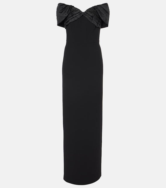 Rebecca Vallance Athena caped cr√É¬™pe gown