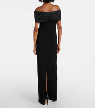 Rebecca Vallance Athena caped cr√É¬™pe gown