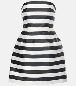 Rebecca Vallance Irene striped strapless minidress