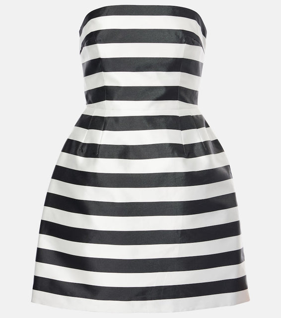 Rebecca Vallance Irene striped strapless minidress