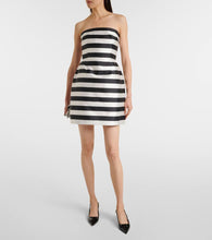 Rebecca Vallance Irene striped strapless minidress