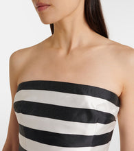 Rebecca Vallance Irene striped strapless minidress