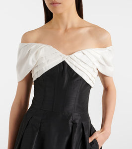 Rebecca Vallance Eliza off-shoulder midi dress