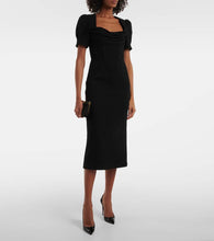 Rebecca Vallance Elora balloon-sleeve midi dress