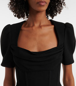 Rebecca Vallance Elora balloon-sleeve midi dress