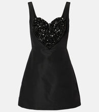 Carolina Herrera Embellished silk minidress
