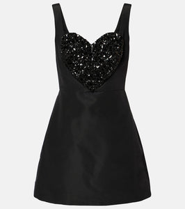 Carolina Herrera Embellished silk minidress
