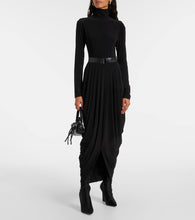 Norma Kamali Draped turtleneck midi dress