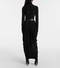 Norma Kamali Draped turtleneck midi dress