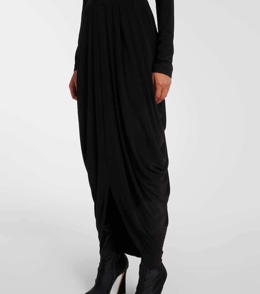 Norma Kamali Draped turtleneck midi dress
