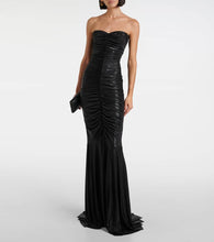 Norma Kamali Ruched lam√É¬© gown