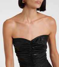 Norma Kamali Ruched lam√É¬© gown