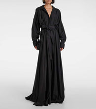 Norma Kamali Faux leather-trimmed maxi dress