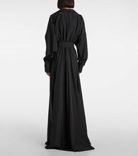 Norma Kamali Faux leather-trimmed maxi dress