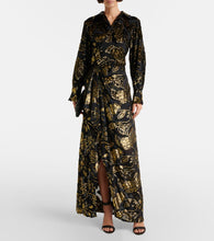 Simkhai Marzia lam√É¬© velvet wrap dress