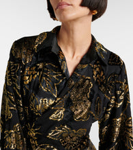Simkhai Marzia lam√É¬© velvet wrap dress