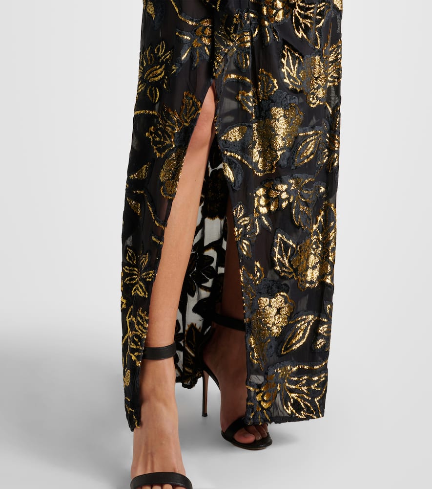 Simkhai Marzia lam√É¬© velvet wrap dress