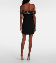 Self-Portrait Bow-detail off-shoulder cr√É¬™pe minidress