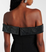 Self-Portrait Bow-detail off-shoulder cr√É¬™pe minidress